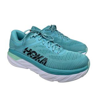 HOKA ONE ONE Bondi 7 Blue Green Women's Running Shoes 1110519